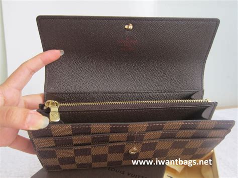 lv sarah damier wallet